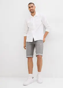 Stretch jeans bermuda met omgeslagen zoom, regular fit, bonprix