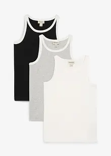 Top met biologisch katoen (set van 3), bonprix