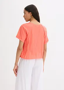 Blouse met korte mouwen van zachte viscose, bonprix