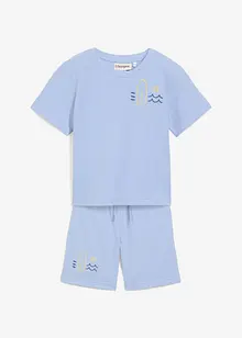 Piqué shirt en korte broek (2-dlg. set) van biologisch katoen, bonprix