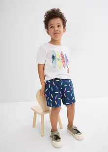 T-shirt en korte broek (2-dlg. set) van katoen, bonprix