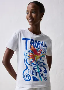 T-shirt met zijde, bonprix