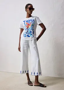 T-shirt met zijde, bonprix