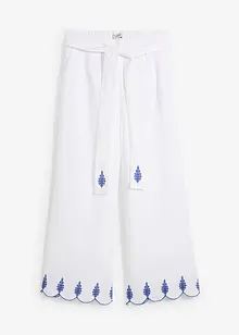 Linnen culotte met riem (2-dlg. set), bonprix