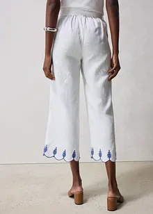Linnen culotte met riem (2-dlg. set), bonprix