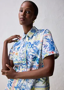 Overhemdblouse met zijde, bonprix