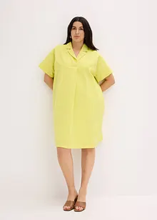 Wijde jurk van katoen met elegante plooi, bonprix