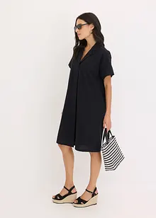 Wijde jurk van katoen met elegante plooi, bonprix