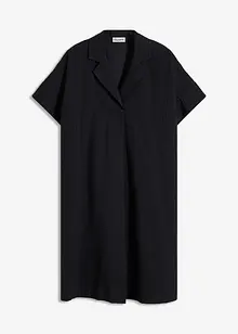 Wijde jurk van katoen met elegante plooi, bonprix