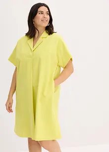 Wijde jurk van katoen met elegante plooi, bonprix