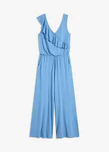 Jersey jumpsuit met volants, bonprix