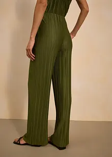 Jersey broek met plissé, bonprix