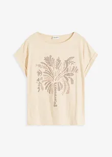 Katoenen shirt met studs applicatie, bonprix