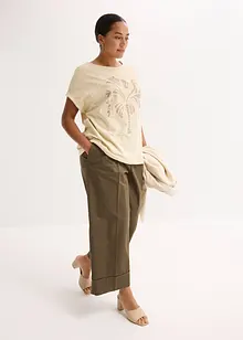 Katoenen shirt met studs applicatie, bonprix