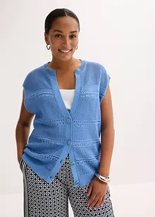 Ajour vest met korte mouwen, bonprix