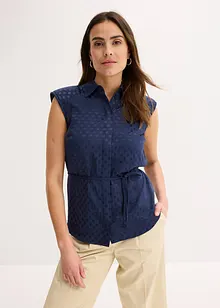 Satijnen blouse met striklint, bonprix