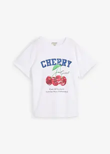 T-shirt met een print van biologisch katoen, bonprix