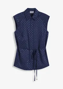 Satijnen blouse met striklint, bonprix