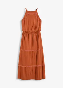Maxi jurk met gehaakte inzetstukken, bonprix