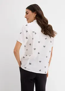 Blouse van mousseline met korte mouwen, bonprix