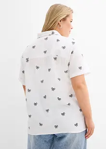 Blouse van mousseline met korte mouwen, bonprix