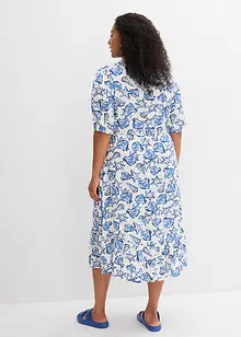 Wijde jurk van crinkle-viscose, bonprix