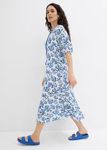 Wijde jurk van crinkle-viscose, bonprix