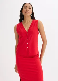 Mouwloos vest in een gebreide look, bonprix