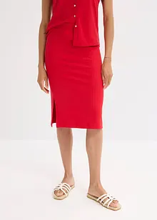 Geribde jersey rok, bonprix