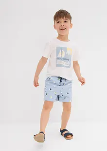 T-shirt en korte broek van biologisch katoen (2-dlg. set), bonprix