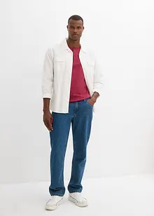 Henley shirt van biologisch katoen (set van 2), bonprix