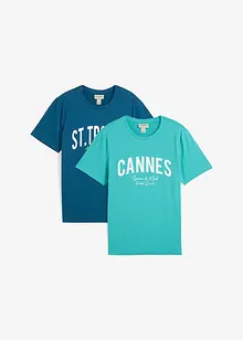 T-shirt van biologisch katoen (set van 2), bonprix