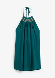 Jurk met spaghettibandjes van gestructureerde crinkle, bonprix