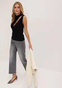 Gebreide top met cut-outs, bonprix