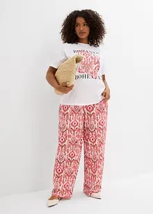 Slip-on broek van gestructureerd crêpe, bonprix