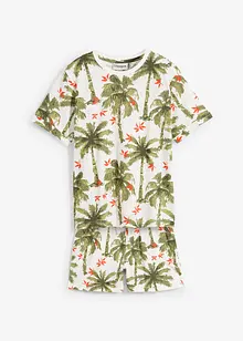 Piqué shirt en korte broek van biologisch katoen (2-dlg. set), bonprix