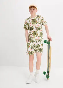 Piqué shirt en korte broek van biologisch katoen (2-dlg. set), bonprix