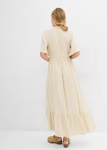 Maxi jurk met strokenrok van soepele viscose, bonprix