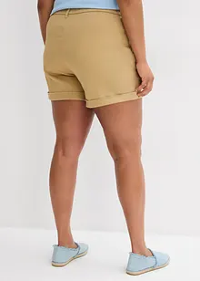 Twill short met hoge tailleband, bonprix