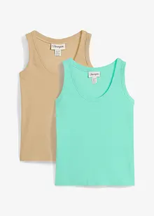 Tanktop met biologisch katoen (set van 2), bonprix