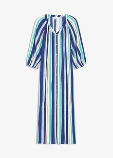 Gestreepte kaftan jurk van gestructureerde viscose, bonprix