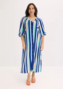 Gestreepte kaftan jurk van gestructureerde viscose, bonprix
