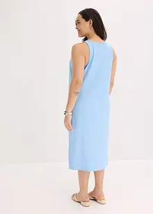 Midi jurk van zacht ribmateriaal, bonprix