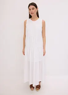 Maxi jurk van katoen met plooitjes, bonprix