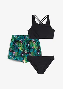 Bikini en bikinibroekje en short (3-dlg. set), bonprix