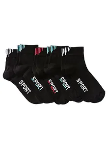Sportsokken met tekstprint (5 paar), bonprix