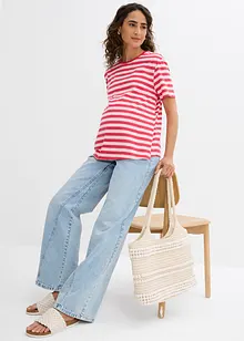 Zwangerschapsshirt / voedingsshirt (set van 2) van biologisch katoen, bonprix