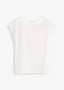 Shirt met passen van satijn, bonprix