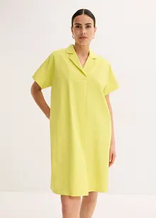 Wijde jurk van katoen met elegante plooi, bonprix