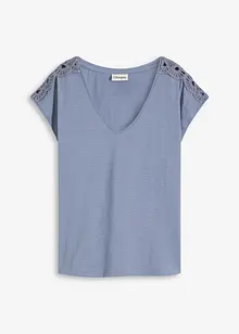 Shirt met gehaakte inzetstukken, bonprix